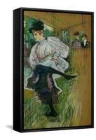 Jane Avril Dancing, 1891-Henri de Toulouse-Lautrec-Framed Stretched Canvas