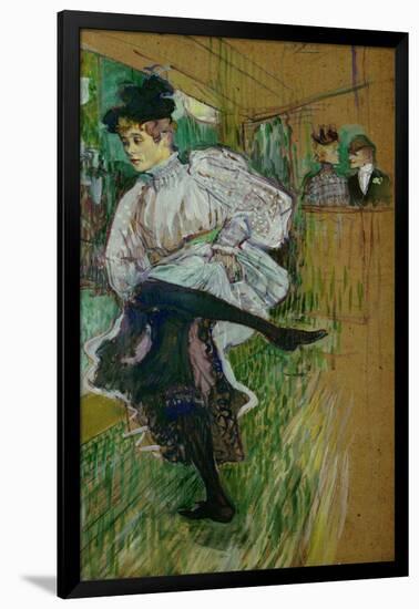 Jane Avril Dancing, 1891-Henri de Toulouse-Lautrec-Framed Giclee Print