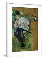 Jane Avril Dancing, 1891-Henri de Toulouse-Lautrec-Framed Giclee Print