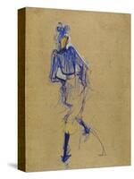 Jane Avril Dancing, circa 1891-1892-Henri de Toulouse-Lautrec-Stretched Canvas