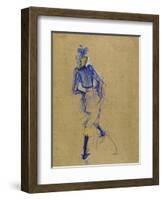 Jane Avril Dancing, circa 1891-1892-Henri de Toulouse-Lautrec-Framed Giclee Print