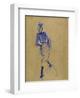 Jane Avril Dancing, circa 1891-1892-Henri de Toulouse-Lautrec-Framed Giclee Print