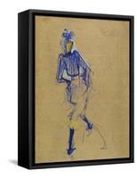 Jane Avril Dancing, circa 1891-1892-Henri de Toulouse-Lautrec-Framed Stretched Canvas