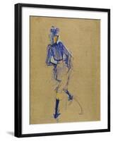 Jane Avril Dancing, circa 1891-1892-Henri de Toulouse-Lautrec-Framed Giclee Print