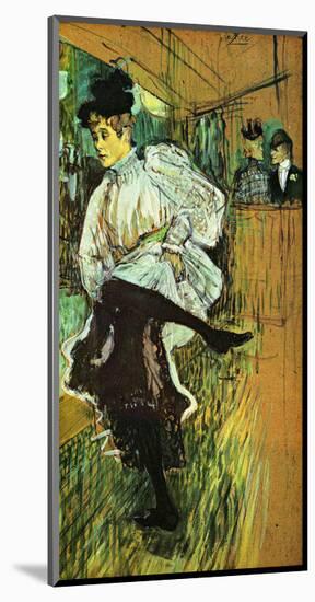 Jane Avril Dancing-Henri de Toulouse-Lautrec-Mounted Giclee Print