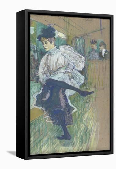 Jane Avril dansant (1868-1943)-Henri de Toulouse-Lautrec-Framed Stretched Canvas