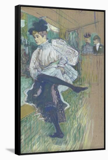 Jane Avril dansant (1868-1943)-Henri de Toulouse-Lautrec-Framed Stretched Canvas