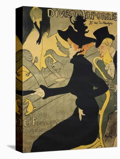 Jane Avril, French Singer and Dancer. Lithography by Henry Toulouse-Lautrec, 1893.-Henri Toulouse-Lautrec-Stretched Canvas