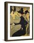 Jane Avril, French Singer and Dancer. Lithography by Henry Toulouse-Lautrec, 1893.-Henri Toulouse-Lautrec-Framed Art Print