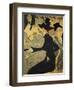 Jane Avril, French Singer and Dancer. Lithography by Henry Toulouse-Lautrec, 1893.-Henri Toulouse-Lautrec-Framed Art Print