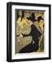 Jane Avril, French Singer and Dancer. Lithography by Henry Toulouse-Lautrec, 1893.-Henri Toulouse-Lautrec-Framed Art Print