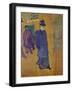 Jane Avril leaves the Moulin Rouge-Henri de Toulouse-Lautrec-Framed Art Print