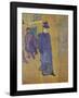 Jane Avril leaves the Moulin Rouge-Henri de Toulouse-Lautrec-Framed Art Print