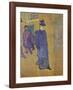 Jane Avril leaves the Moulin Rouge-Henri de Toulouse-Lautrec-Framed Art Print