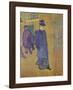 Jane Avril leaves the Moulin Rouge-Henri de Toulouse-Lautrec-Framed Art Print