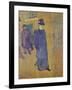 Jane Avril leaves the Moulin Rouge-Henri de Toulouse-Lautrec-Framed Art Print