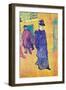 Jane Avril Leaves The Moulin Rouge-Henri de Toulouse-Lautrec-Framed Art Print