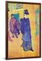 Jane Avril Leaves The Moulin Rouge-Henri de Toulouse-Lautrec-Framed Art Print