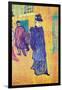 Jane Avril Leaves The Moulin Rouge-Henri de Toulouse-Lautrec-Framed Art Print