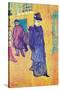 Jane Avril Leaves The Moulin Rouge-Henri de Toulouse-Lautrec-Stretched Canvas