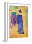 Jane Avril Leaves the Moulin Rouge-Henri de Toulouse-Lautrec-Framed Art Print