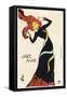 Jane Avril Music Hall Performer-Henri de Toulouse-Lautrec-Framed Stretched Canvas