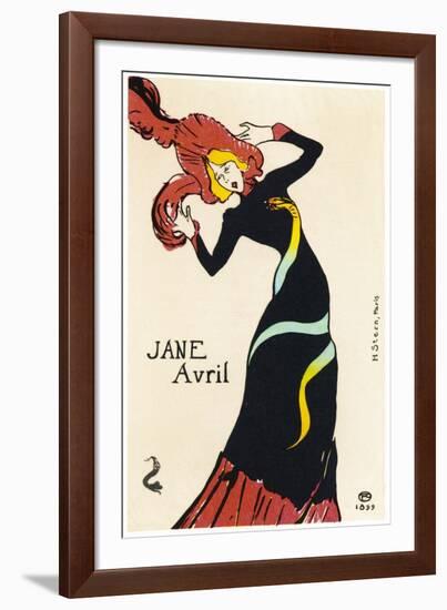 Jane Avril Music Hall Performer-Henri de Toulouse-Lautrec-Framed Photographic Print