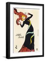 Jane Avril Music Hall Performer-Henri de Toulouse-Lautrec-Framed Photographic Print