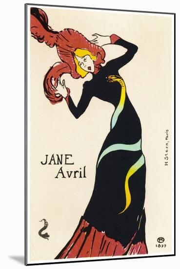 Jane Avril Music Hall Performer-Henri de Toulouse-Lautrec-Mounted Photographic Print