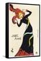 Jane Avril Music Hall Performer-Henri de Toulouse-Lautrec-Framed Stretched Canvas