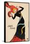 Jane Avril Poster by Henri De Toulouse-Lautrec-Henri de Toulouse-Lautrec-Framed Stretched Canvas