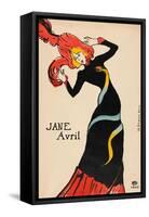 Jane Avril Poster by Henri De Toulouse-Lautrec-Henri de Toulouse-Lautrec-Framed Stretched Canvas