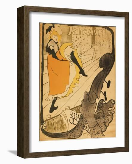 Jane Avril-Henri de Toulouse-Lautrec-Framed Giclee Print