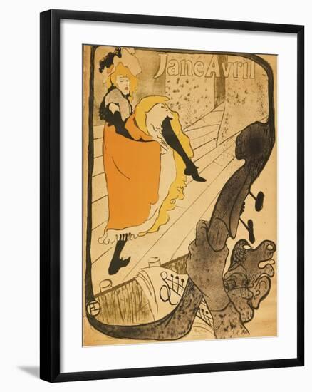 Jane Avril-Henri de Toulouse-Lautrec-Framed Giclee Print