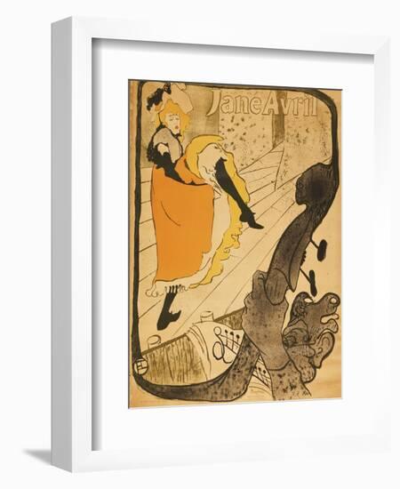 Jane Avril-Henri de Toulouse-Lautrec-Framed Giclee Print