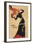 Jane Avril-Henri de Toulouse-Lautrec-Framed Art Print