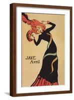 Jane Avril-Henri de Toulouse-Lautrec-Framed Art Print