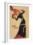 Jane Avril-Henri de Toulouse-Lautrec-Framed Art Print