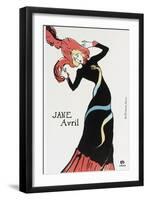 Jane Avril-Henri de Toulouse-Lautrec-Framed Giclee Print