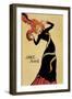 Jane Avril-Henri de Toulouse-Lautrec-Framed Art Print