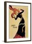 Jane Avril-Henri de Toulouse-Lautrec-Framed Art Print