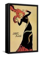 Jane Avril-Henri de Toulouse-Lautrec-Framed Stretched Canvas