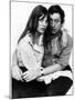 Jane Birkin Actress and Serge Gainsbourg at Home in Their Chelsea Flat-null-Mounted Photographic Print