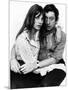 Jane Birkin Actress and Serge Gainsbourg at Home in Their Chelsea Flat-null-Mounted Photographic Print