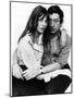 Jane Birkin Actress and Serge Gainsbourg at Home in Their Chelsea Flat-null-Mounted Photographic Print