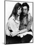 Jane Birkin Actress and Serge Gainsbourg at Home in Their Chelsea Flat-null-Mounted Photographic Print