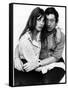 Jane Birkin Actress and Serge Gainsbourg at Home in Their Chelsea Flat-null-Framed Stretched Canvas