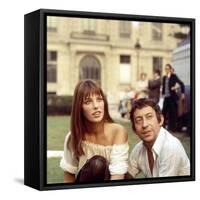 Jane Birkin and Serge Gainsbourg-null-Framed Stretched Canvas