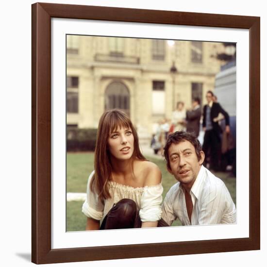 Jane Birkin and Serge Gainsbourg-null-Framed Photo