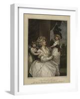 Jane Countess of Harrington, Lord Viscount Petersham, and the Honourable Lincoln Stanhope-Sir Joshua Reynolds-Framed Giclee Print